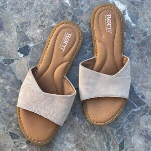 Born Gudena Slide Sandals Leather/Suede – 7M